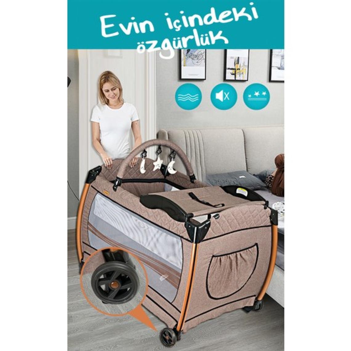 Baby Home 600 Nanny 70x110 Bebek Oyun Parkı Park Yatak Beşik
