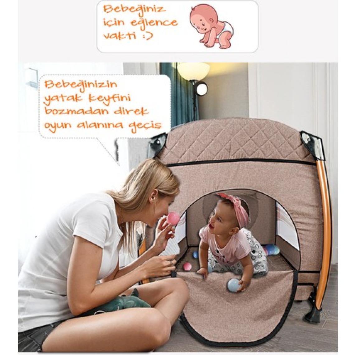 Baby Home 600 Nanny 70x110 Bebek Oyun Parkı Park Yatak Beşik