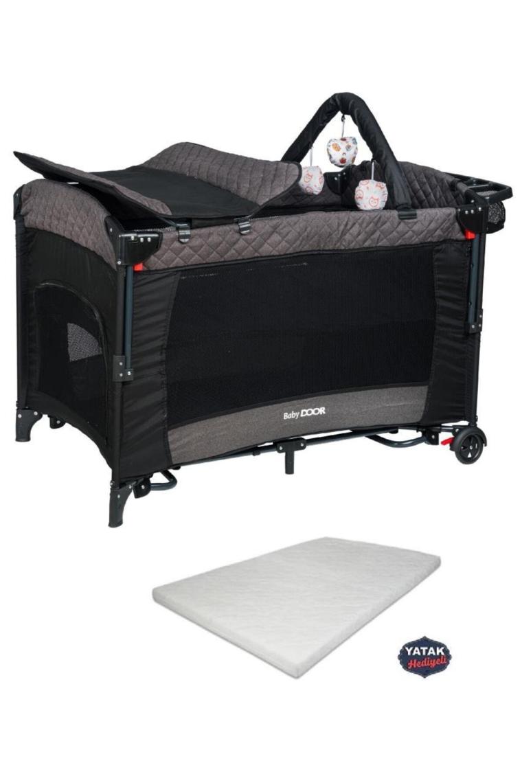 Babydoor Mia Comfort 70x110 cm Anne Yanı Park Yatak Antrasit