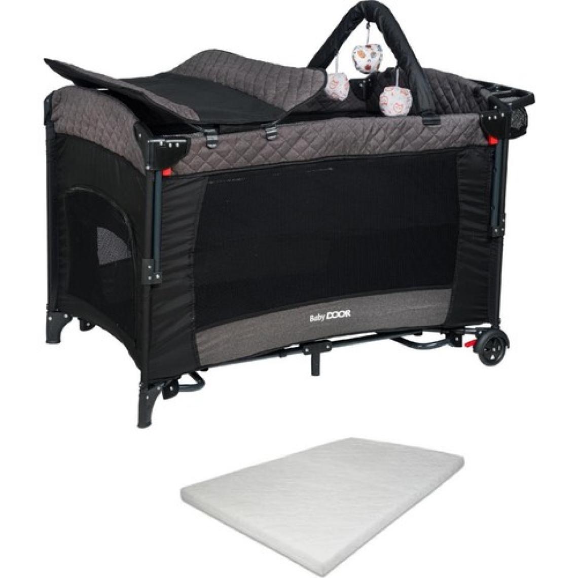 Babydoor Mia Comfort Anne Yanı Park Yatak Oyun Parkı 70X110 +Yatak Antrasit
