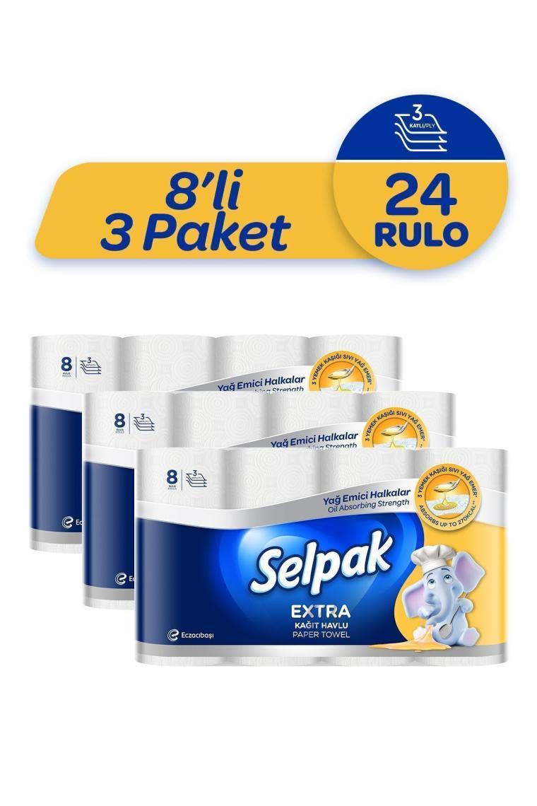 Selpak Extra Yağ Emici 24'lü Kağıt Havlu