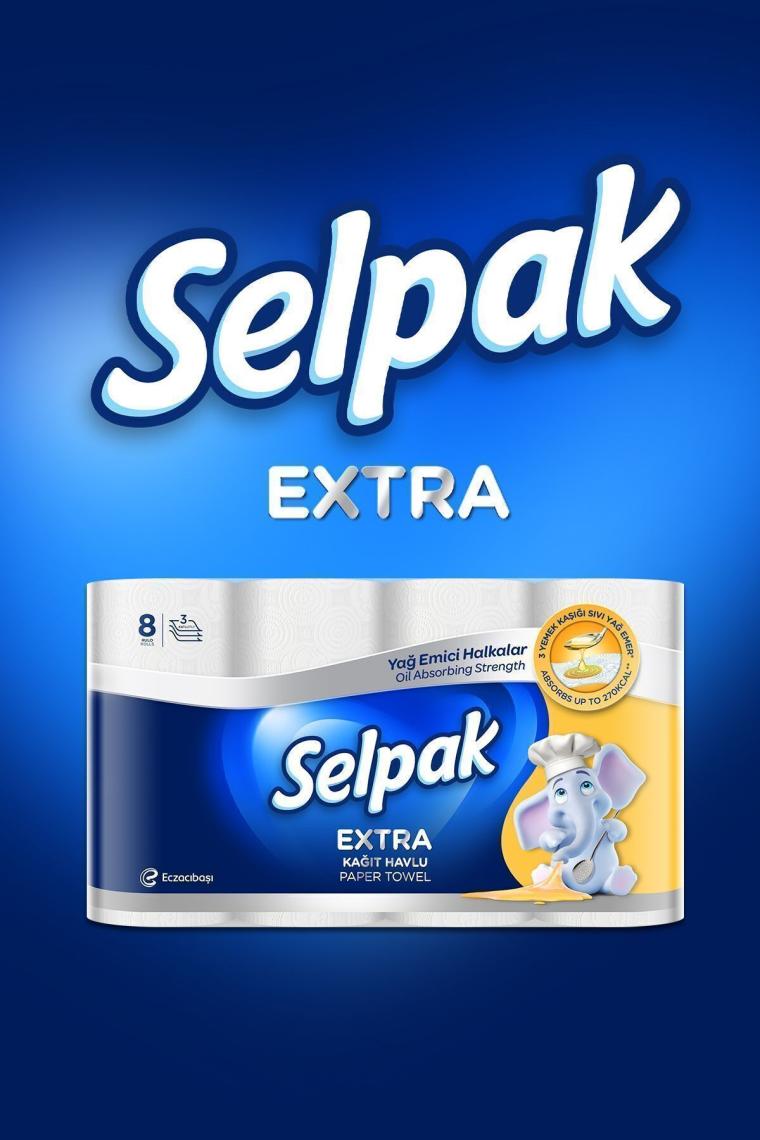 Selpak Extra Yağ Emici 24'lü Kağıt Havlu