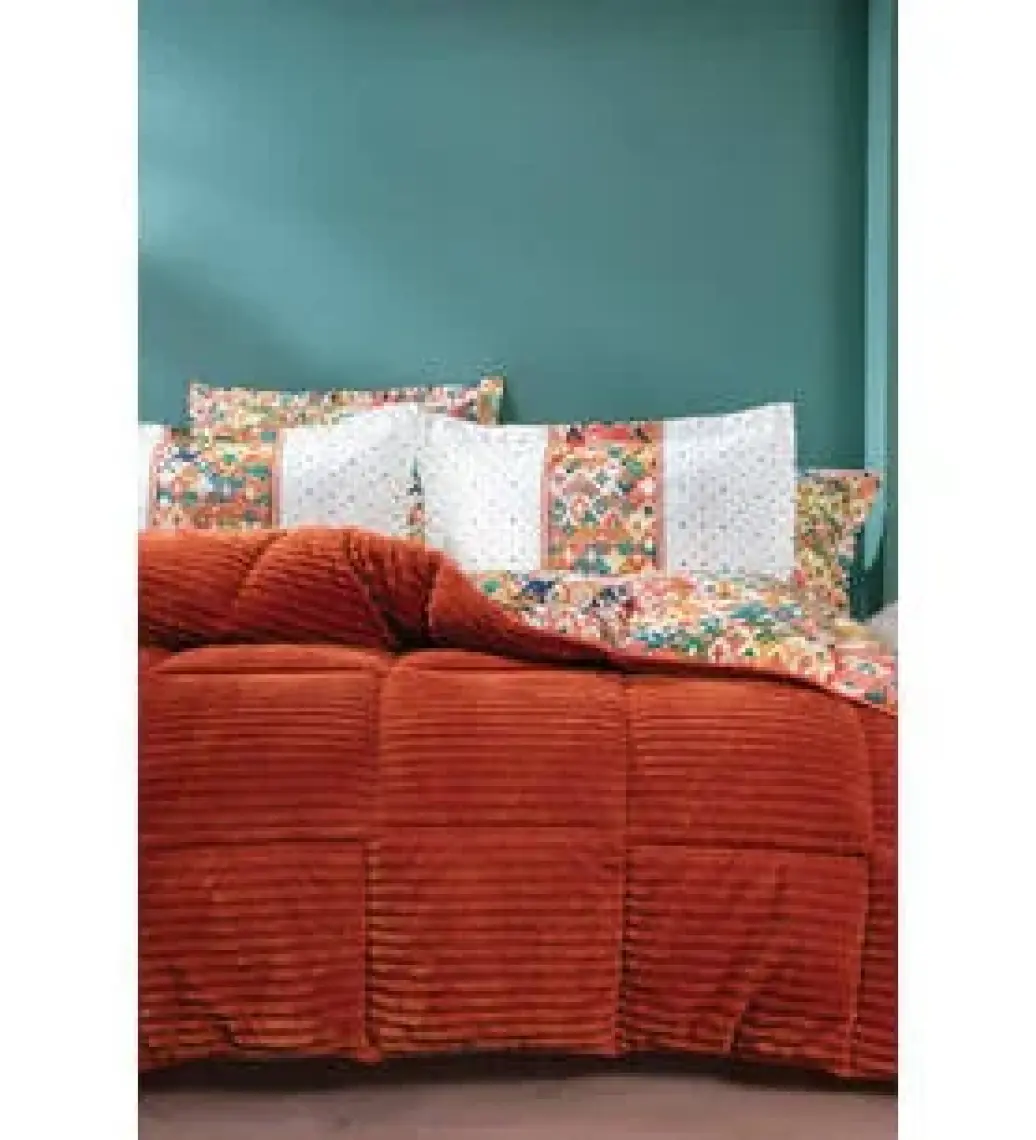Yataş Bedding Diamond Çift Kişilik Triola Set - Turuncu