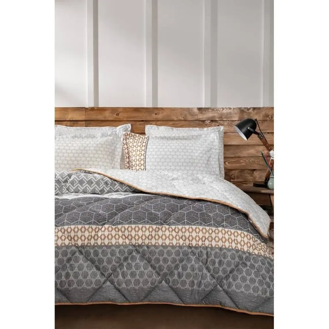 Yataş Bedding Taren Çift Kişilik %100 Pamuk Desenli Uyku Seti 195x215 cm – Yumuşak, Nefes Alabilir ve Konforlu
