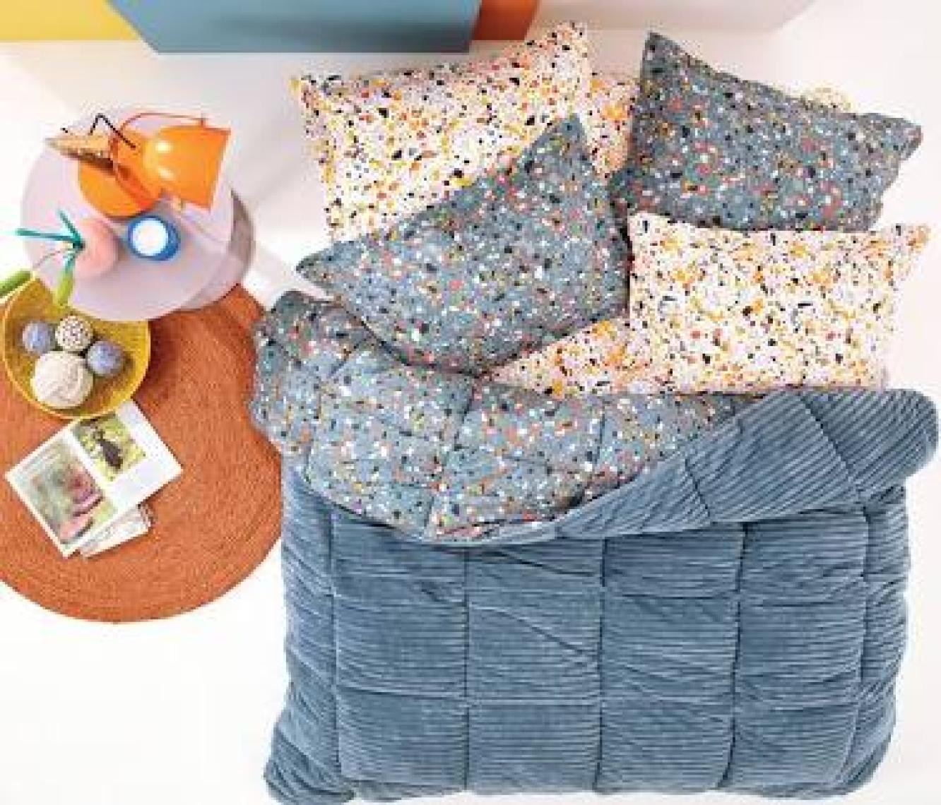 Yataş Bedding Terazzo Tek Kişilik Triola Set - Indigo