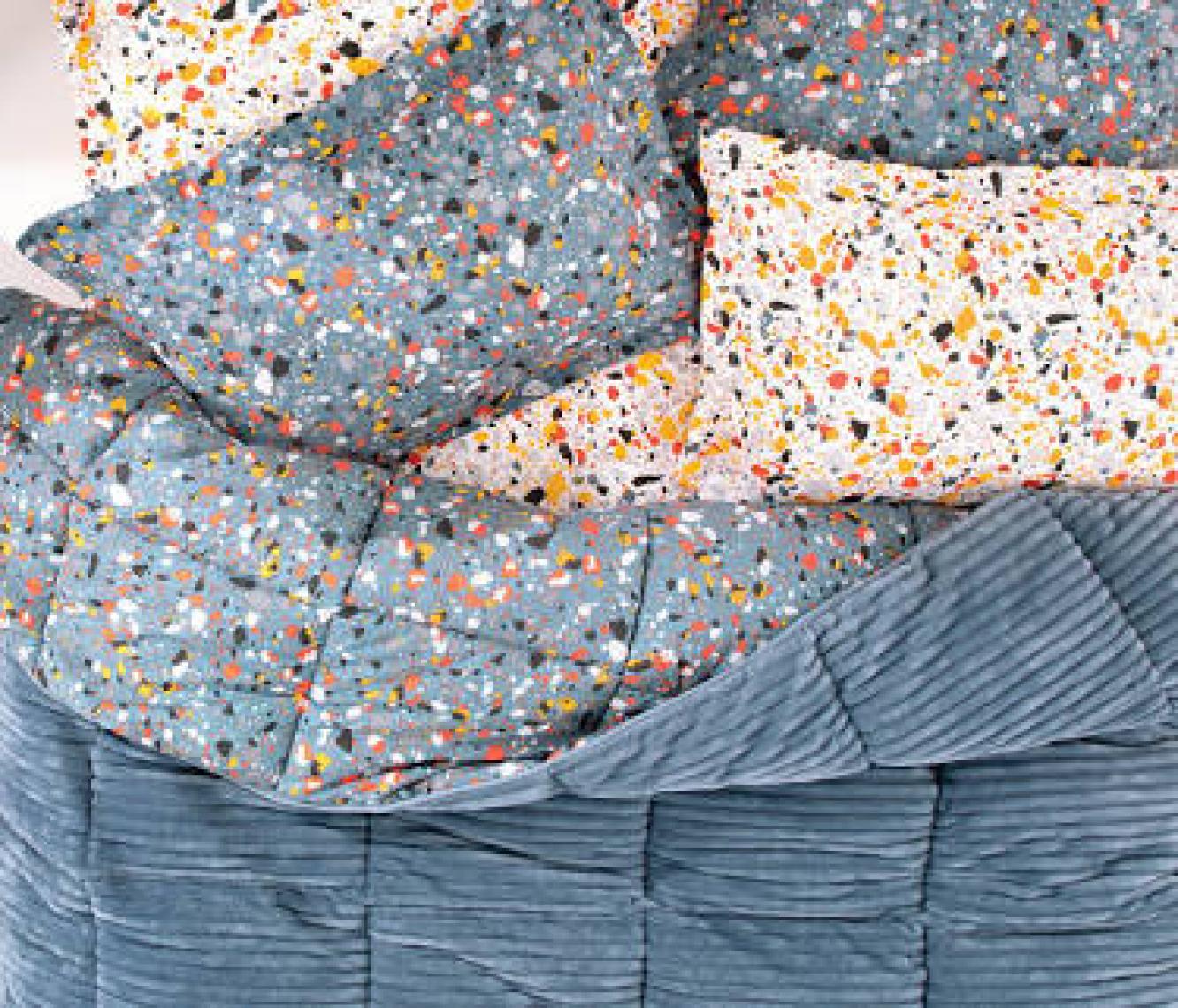 Yataş Bedding Terazzo Tek Kişilik Triola Set - Indigo