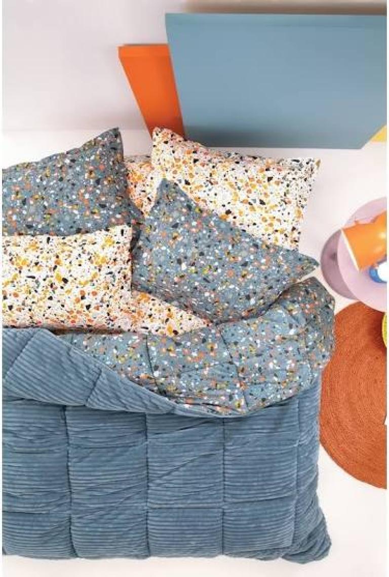 Yataş Bedding Terazzo Tek Kişilik Triola Set - Indigo