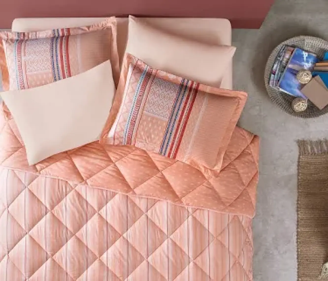 Yataş Bedding Pamena Çift Kişilik Uyku Seti - Somon