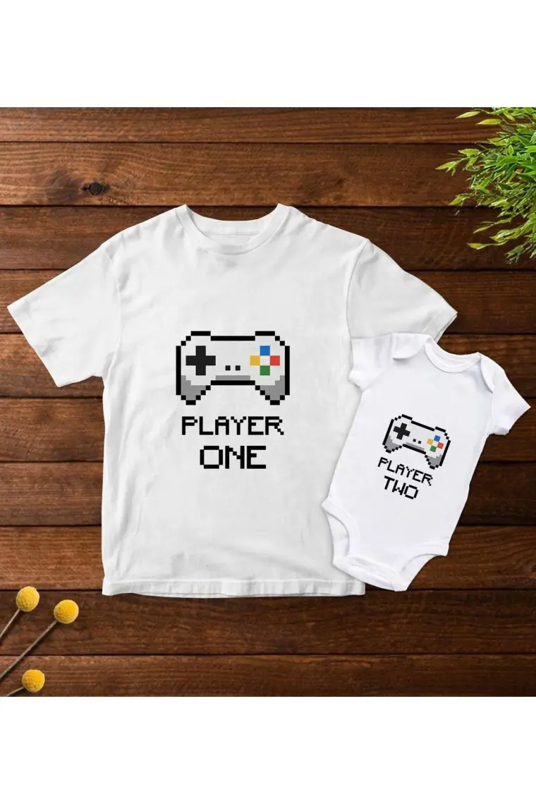 Bk Gift Baba Oğul Kombin Tshirt-Zıbın Hediye Seti -4