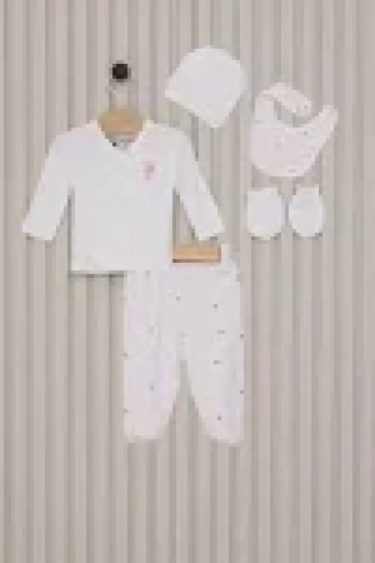 U.S. Polo Assn. Kız Bebek 5lı Zıbın Seti