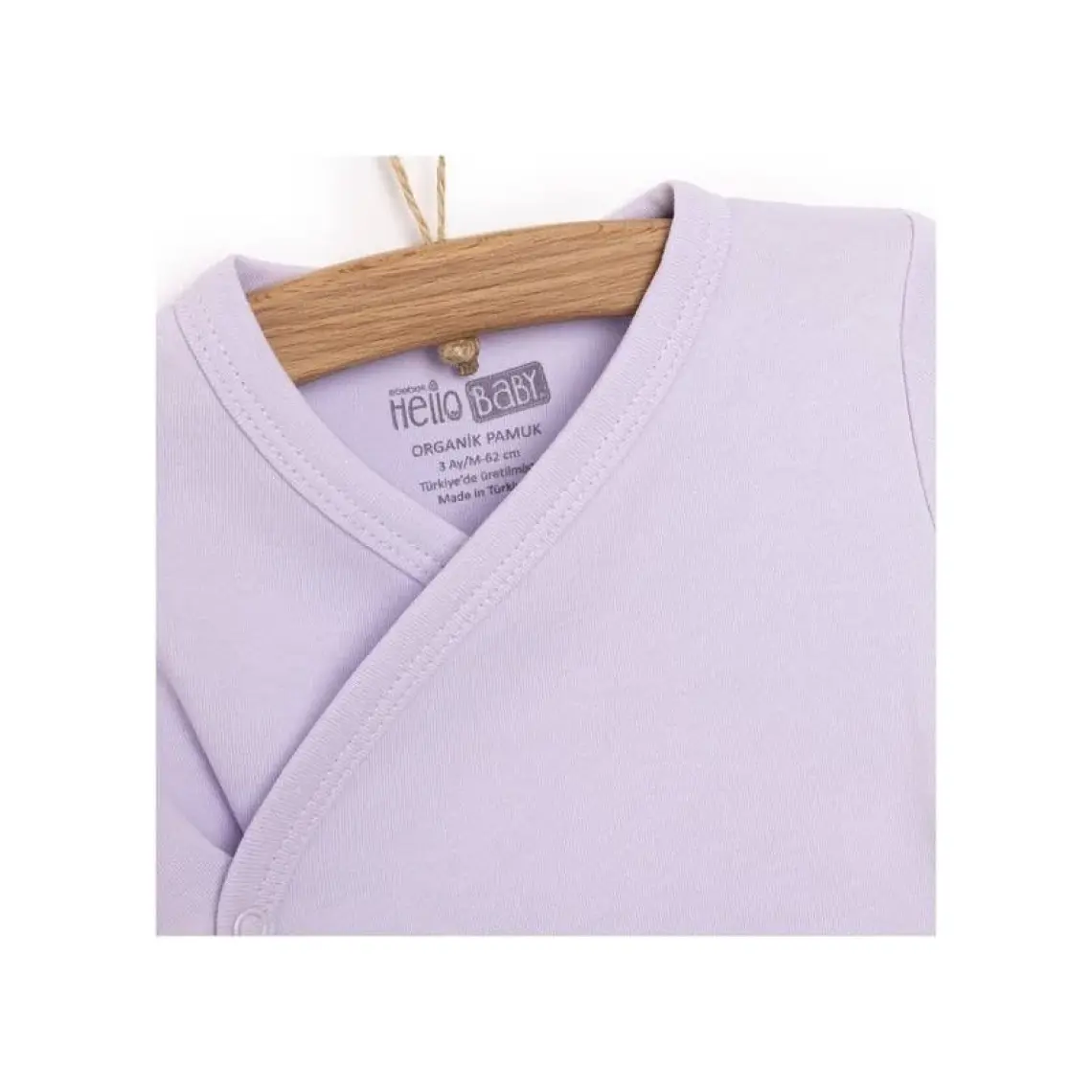 HelloBaby Yenidoğan Organik Zıbın-Şapka-Patikli Alt Unisex