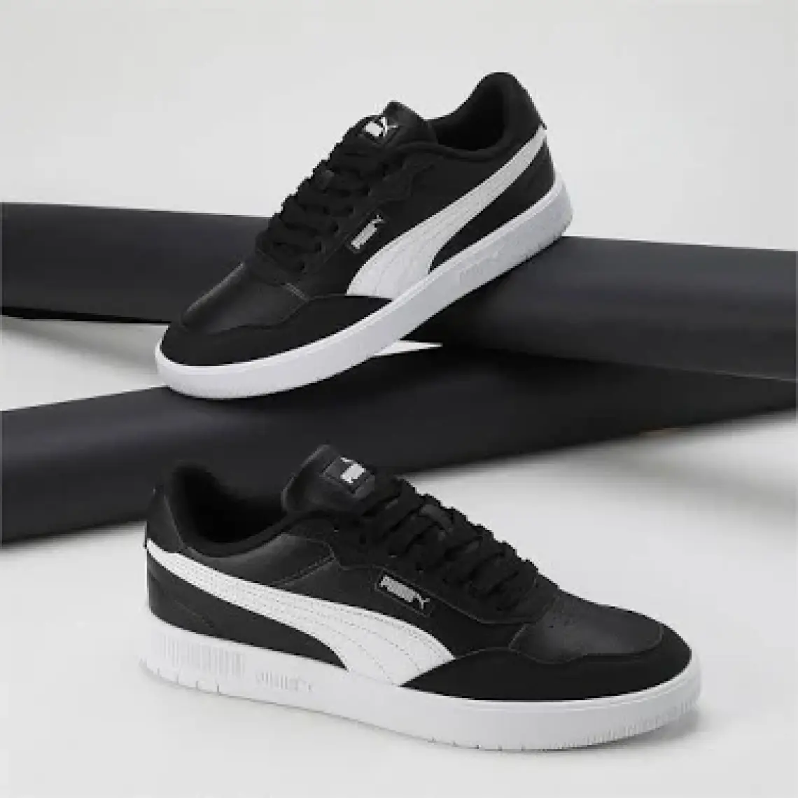 Puma 389371 02 Court Ultra Lite Siyah-Beyaz Erkek Spor Ayakkabı