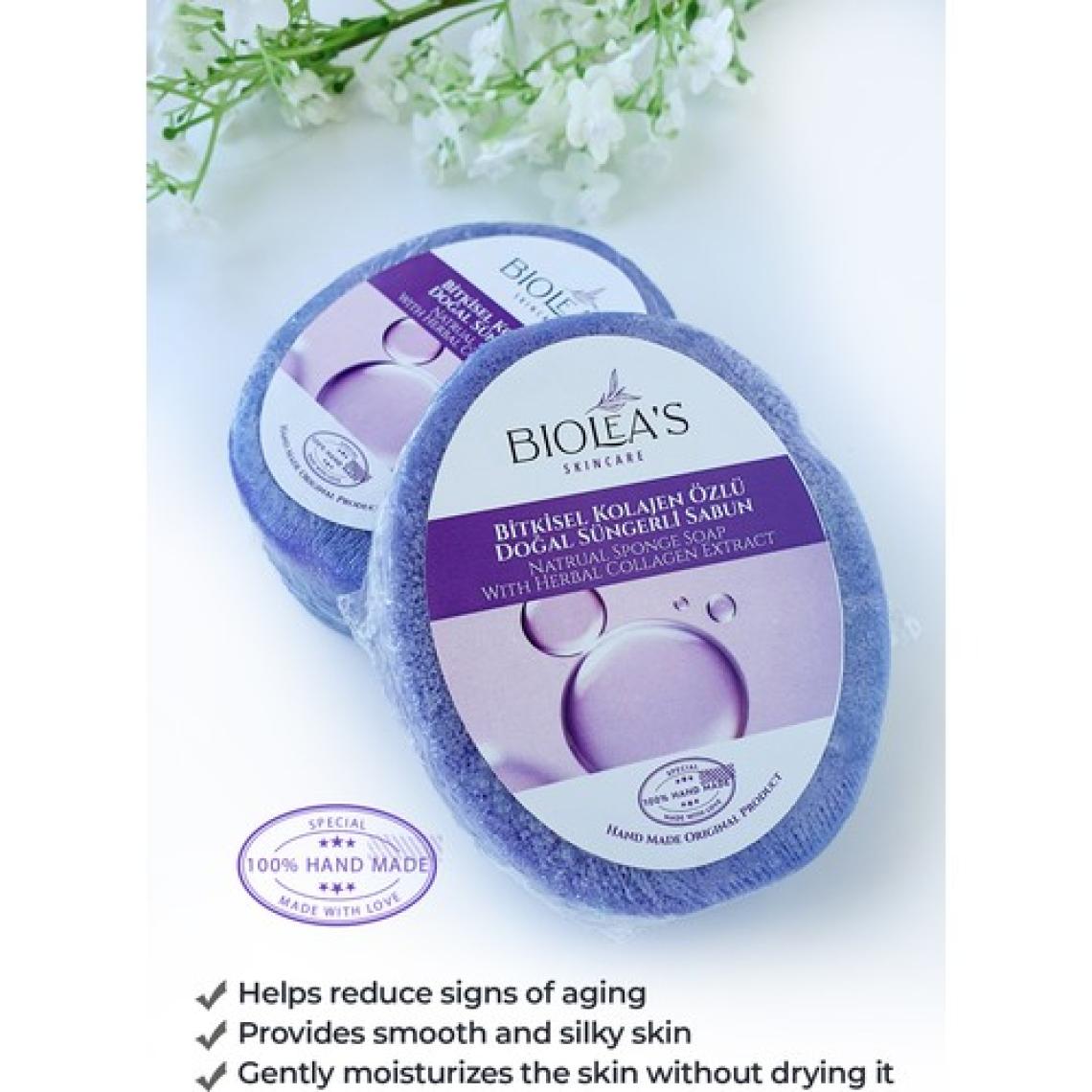 Biolea's Kolajen Özlü Doğal Süngerli Sabun 130 gr