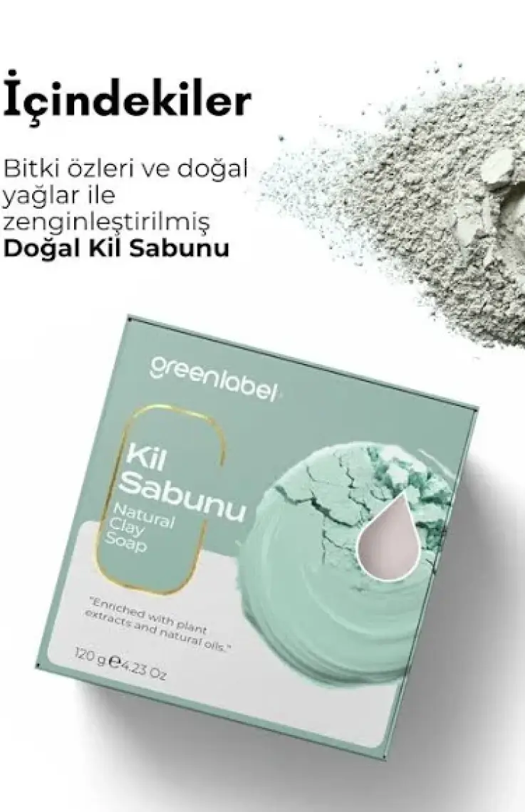 Green Label Kil Sabunu Natural Gözenek Sıkılaştırıcı Ve Nemlendirici 120gr.