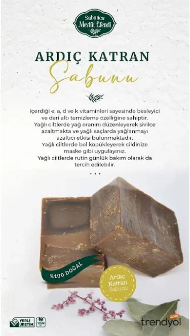 Sabuncu Mevlüt Efendi Ardıç Katran Sabunu 125 gr (1 Adet)
