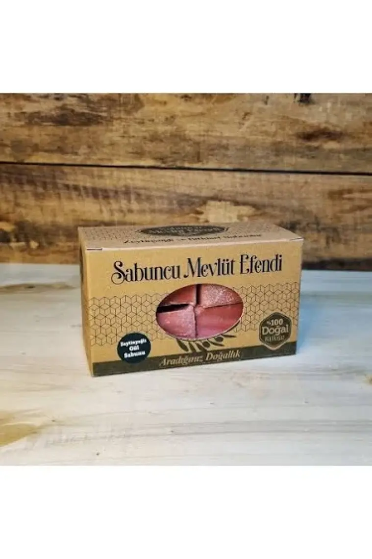 Sabuncu Mevlüt Efendi Gül Kokulu Doğal Zeytinyağlı Katkısız Banyo Sabunu 400 gr (4'lü Paket) – Renklendiricisiz