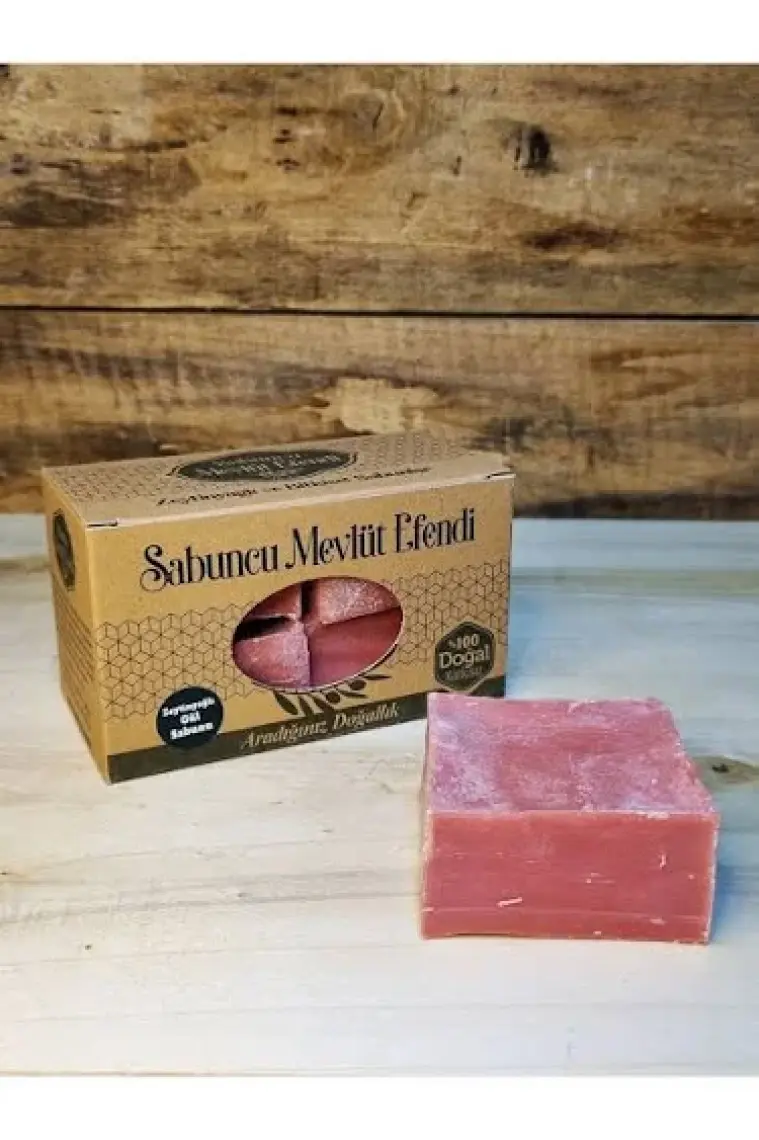 Sabuncu Mevlüt Efendi Gül Kokulu Doğal Zeytinyağlı Katkısız Banyo Sabunu 400 gr (4'lü Paket) – Renklendiricisiz
