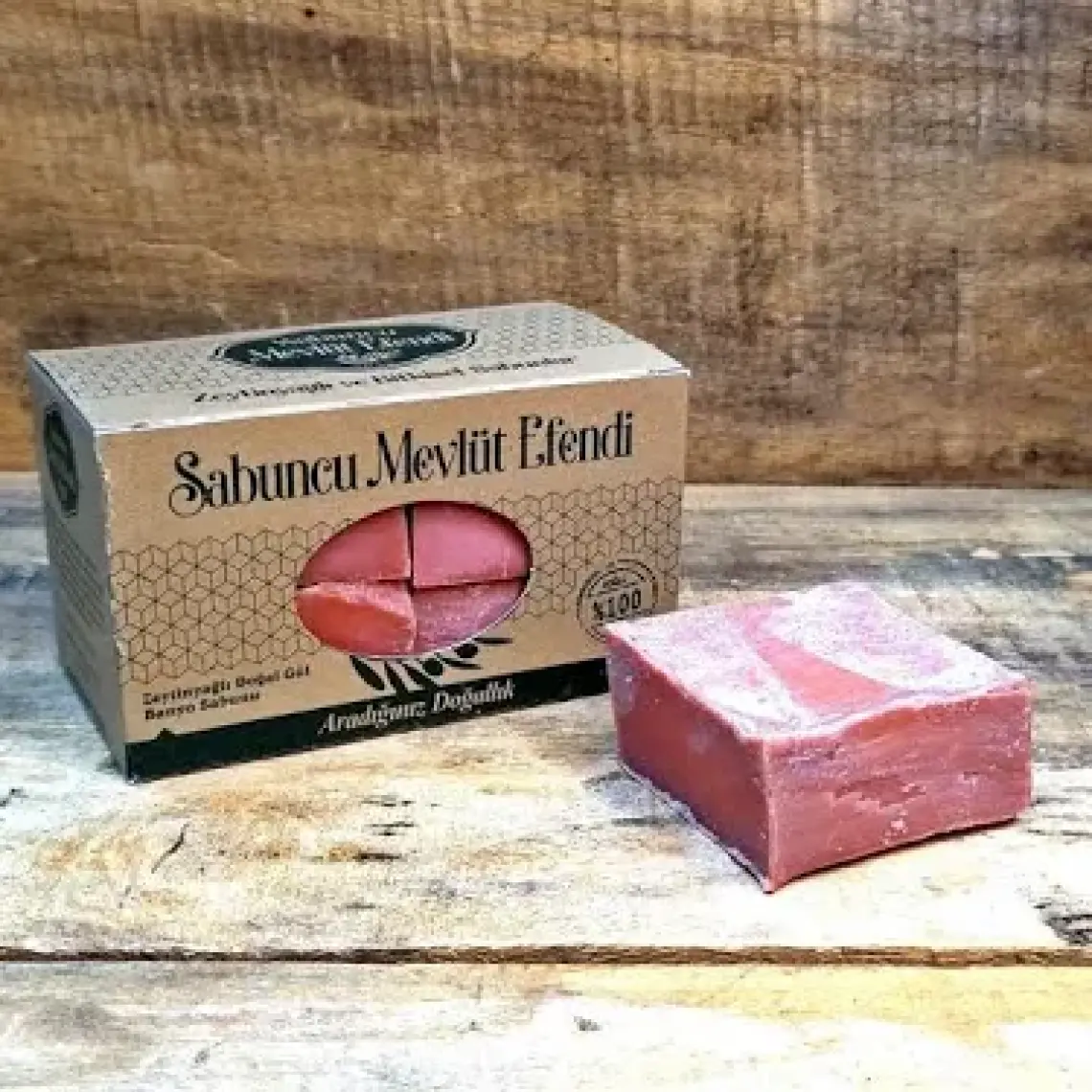 Sabuncu Mevlüt Efendi Gül Kokulu Doğal Zeytinyağlı Katkısız Banyo Sabunu 400 gr (4'lü Paket) – Renklendiricisiz