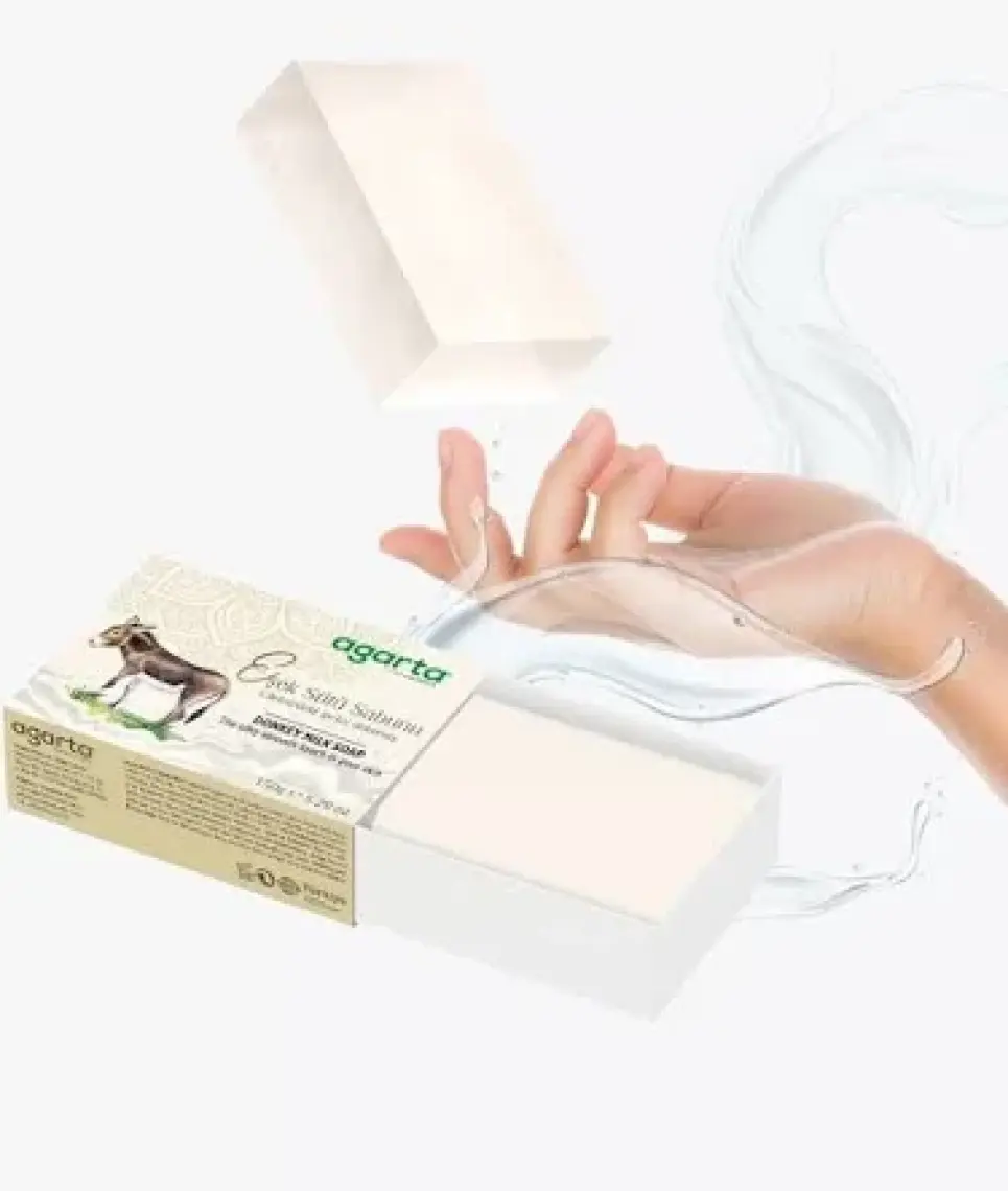 Parlak Ve Pürüzsüz Ciltler Için Doğal El Yapımı Eşek Sütü Sabunu 150 gr