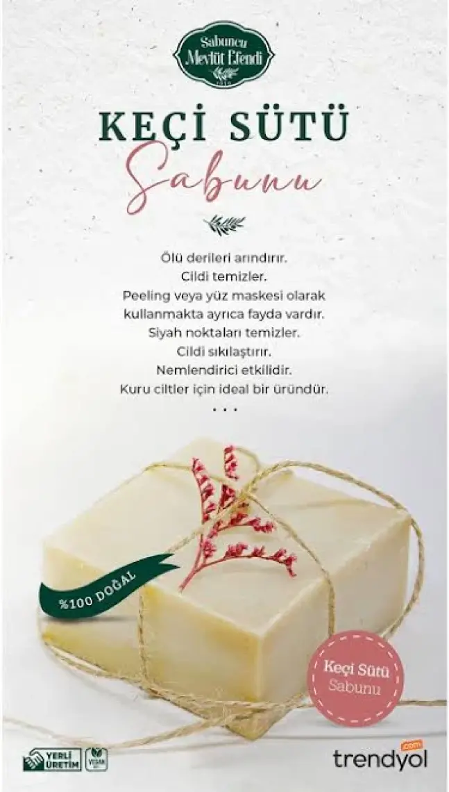 Sabuncu Mevlüt Efendi Keçi Sütü Sabunu 100 gr (1 Adet)