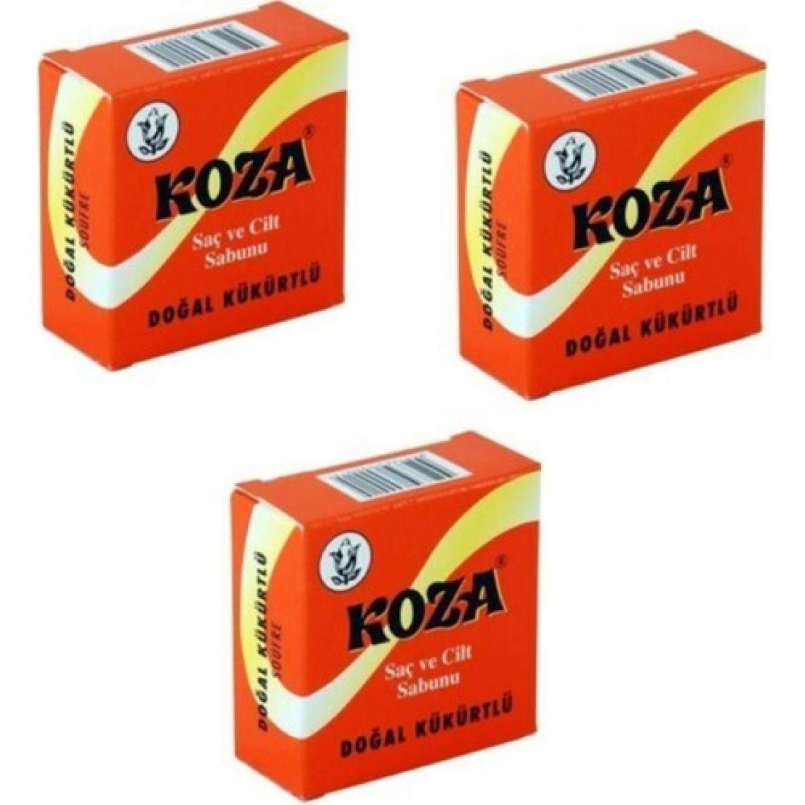 Koza Doğal Kükürtlü Sabun Saç ve Cilt Sabunu 100 gr x 3 Adet