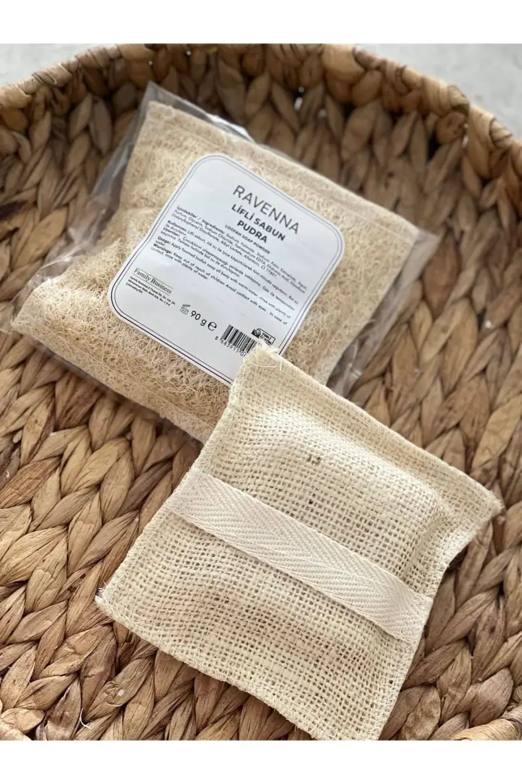 Ravenna Doğal Kabak Lifli Sabunlu Kese Pudra 100 Gram