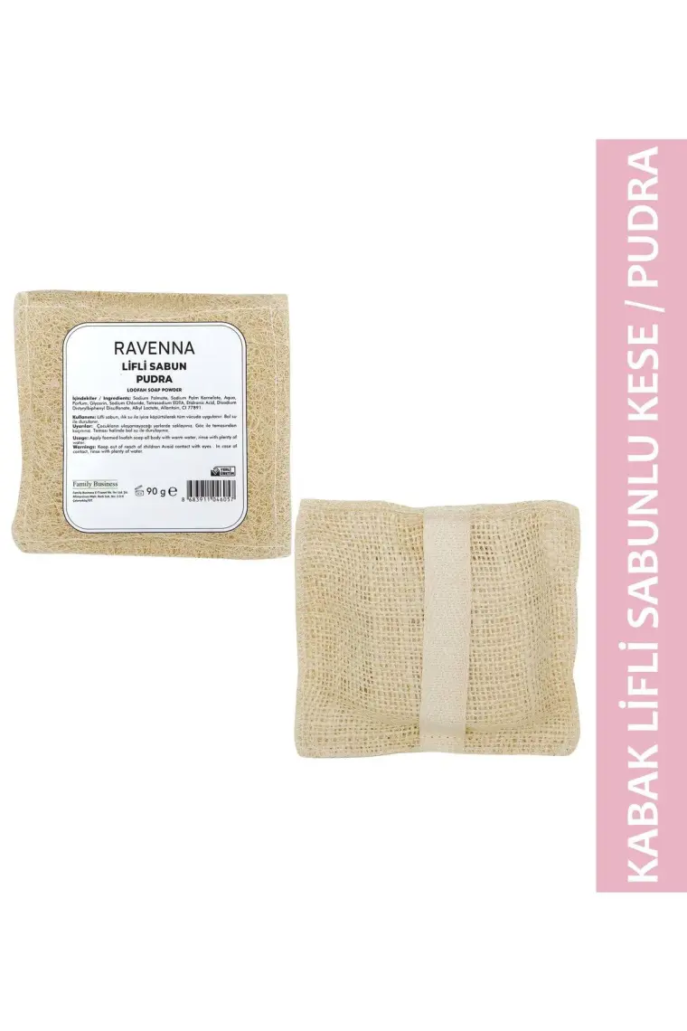 Ravenna Doğal Kabak Lifli Sabunlu Kese Pudra 100 Gram