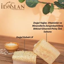 Doğal Kabak Lifli Pirinç Özlü Sabun ( 130 gr )