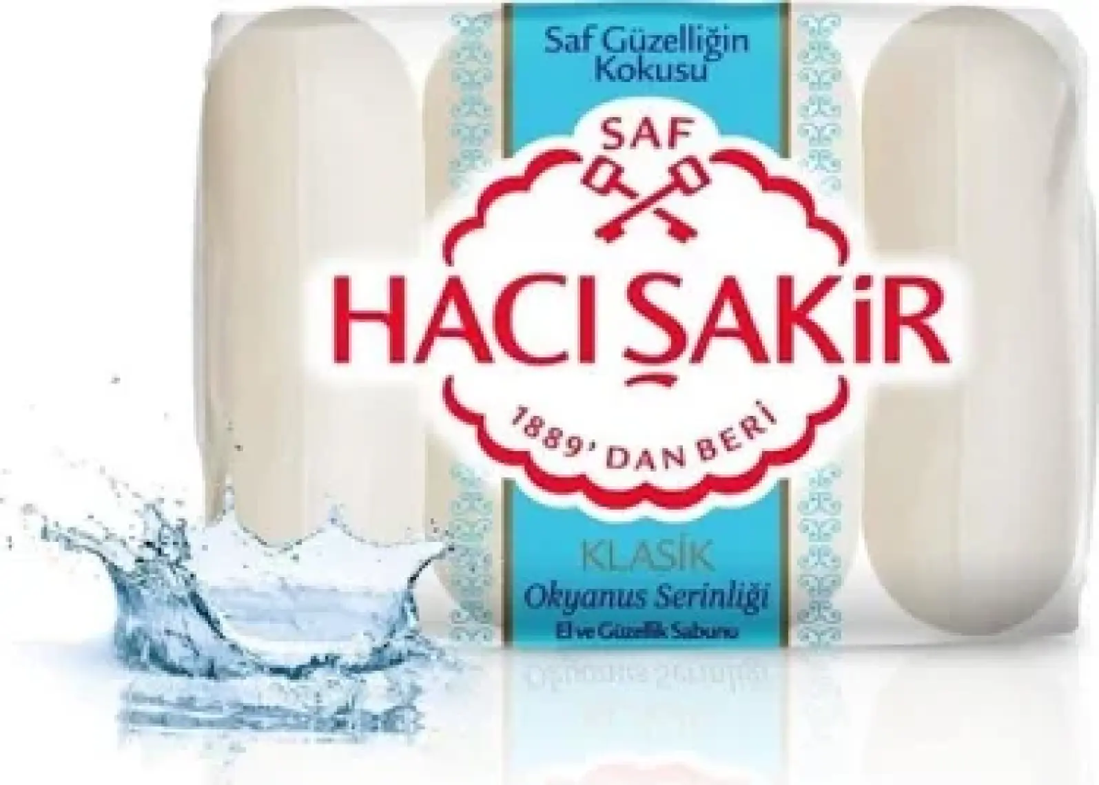 Hacı Şakir Güzellik Sabunu Klasik Okyanus Serinliği 4x70GR