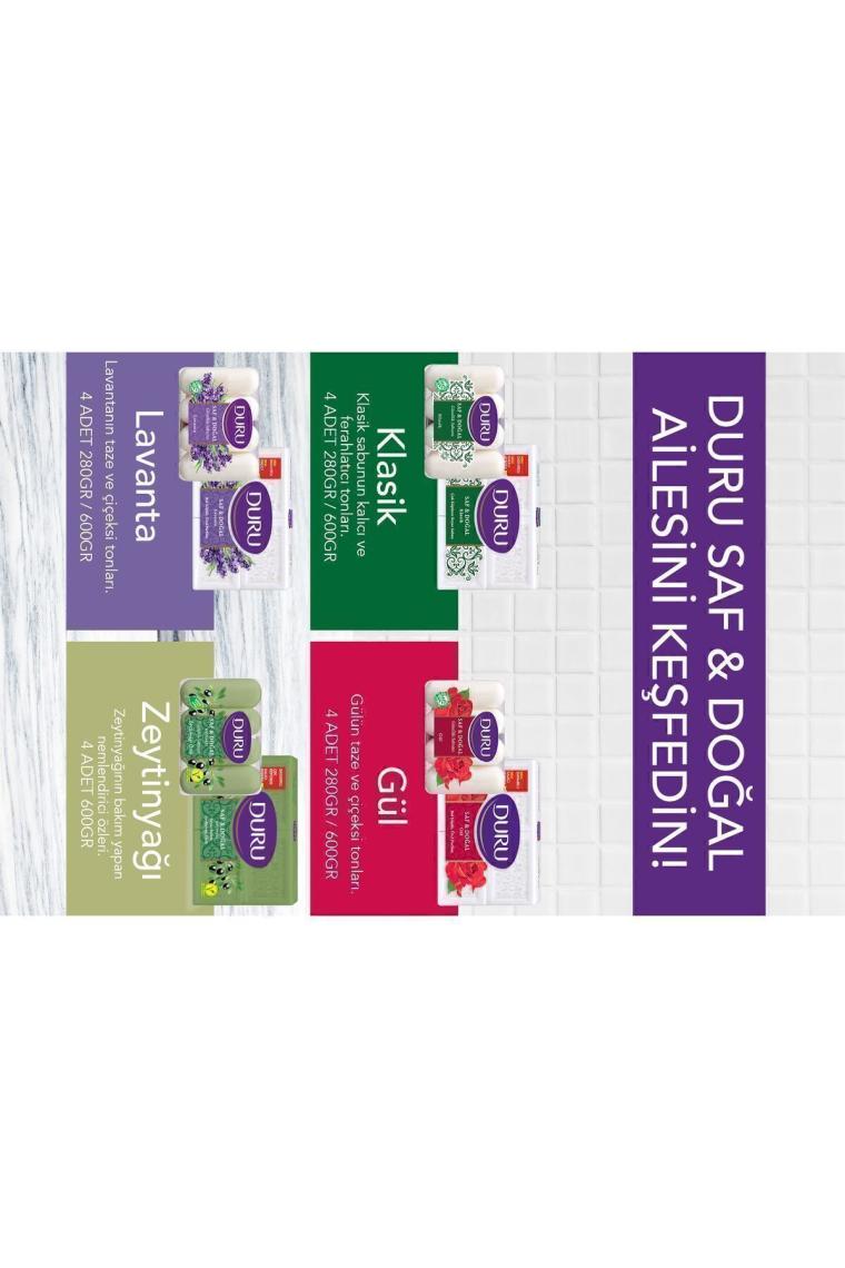 Duru Saf & Doğal Kaynaklı Lavanta 16 Adet Güzellik Sabunu 4X280GR