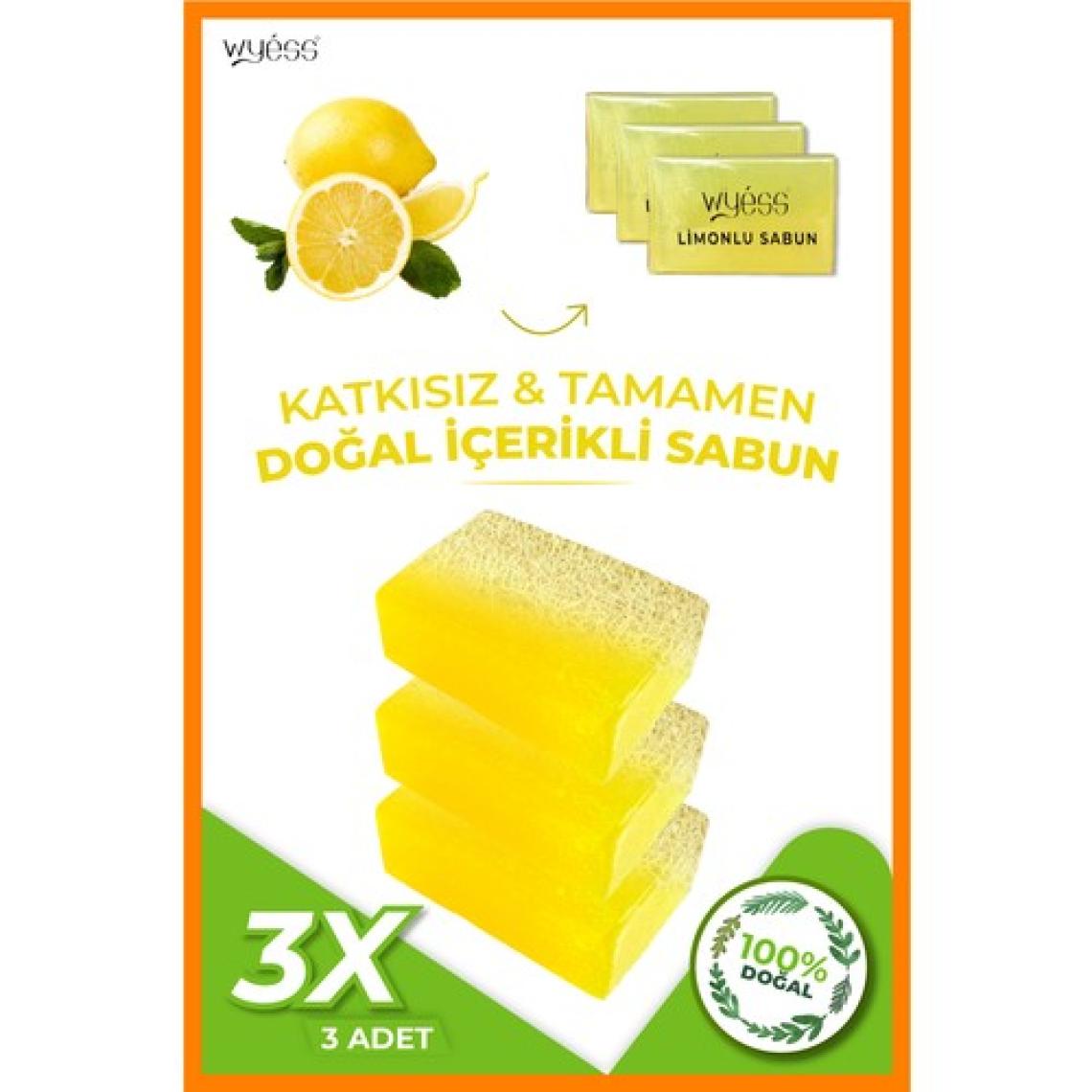 Wyess Doğal Kabak Lifli Limonlu Sabun (3 Adet)