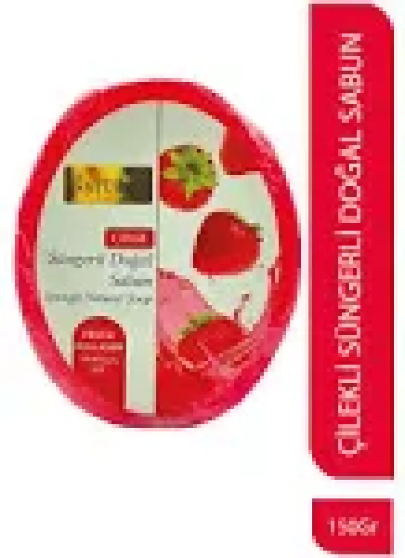 Naturix Doğal Strawberry Soap Peeling Etkili Cilt Arındırıcı Natural Çilek Süngerli Sabun 150 gr