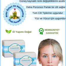 Organicsun Doğal Cilt Beyazlatıcı Sabun 140 gr x 2 Adet Tüm Cilt Tipleri Için B ve E Vitaminli