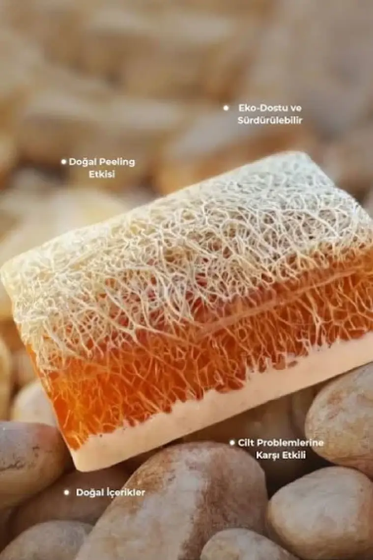 RUIADA %100 Doğal Kabak Lifli Eşeksütlü & Ballı Sabun 130 Gr. ( Hand Made )