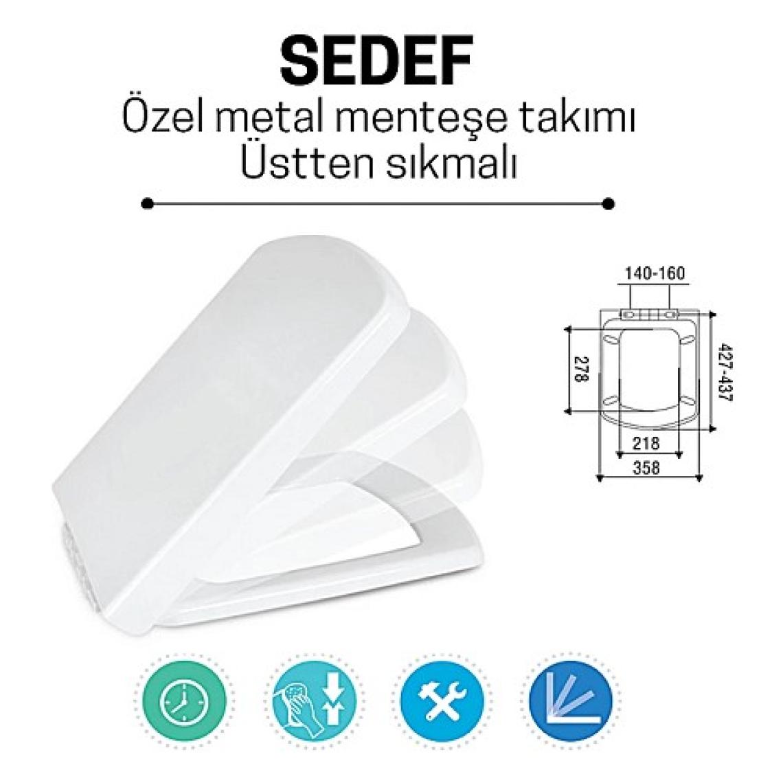 Nkp Sedef Klozet Kapağı (Yavaş Kapanan)
