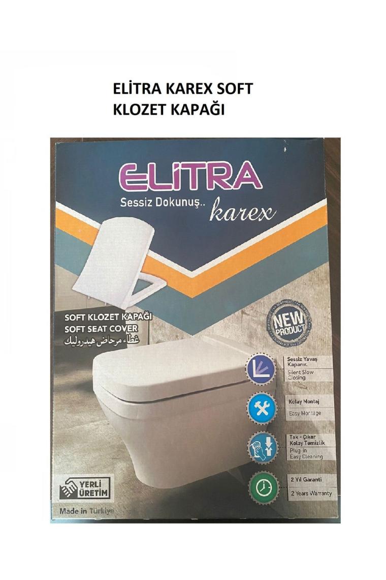 Daha Yok mu Klozet Kapağı Elitra Karex Soft Yavaş Kapanan Kare Tip