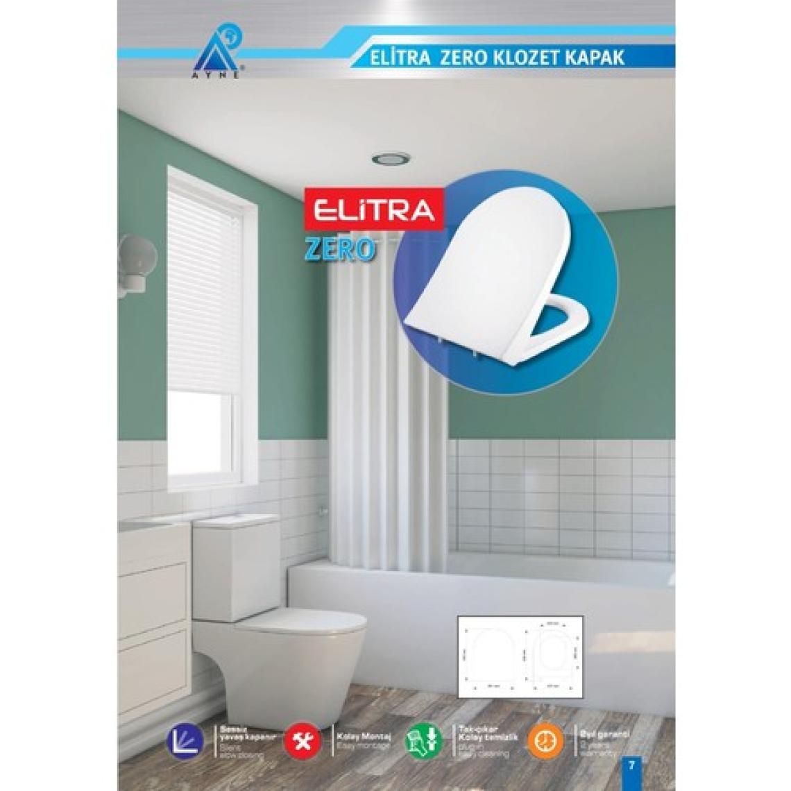 Elitra Zero Klozet Kapağı Yavaş Kapanan