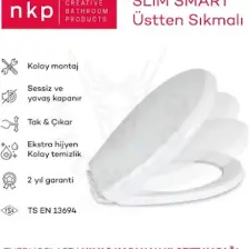 Nkp Slim Smart Thermoplast Yavaş Kapanan Klozet Kapağı NKP0302