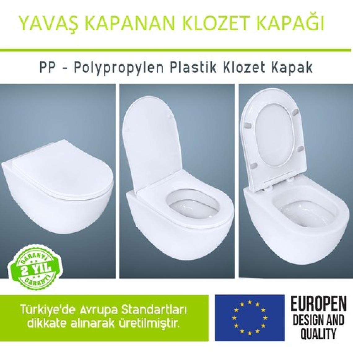 Agara Elitra Zero Klozet Kapağı Yavaş Kapanan Tak-Çıkar Hijyenik