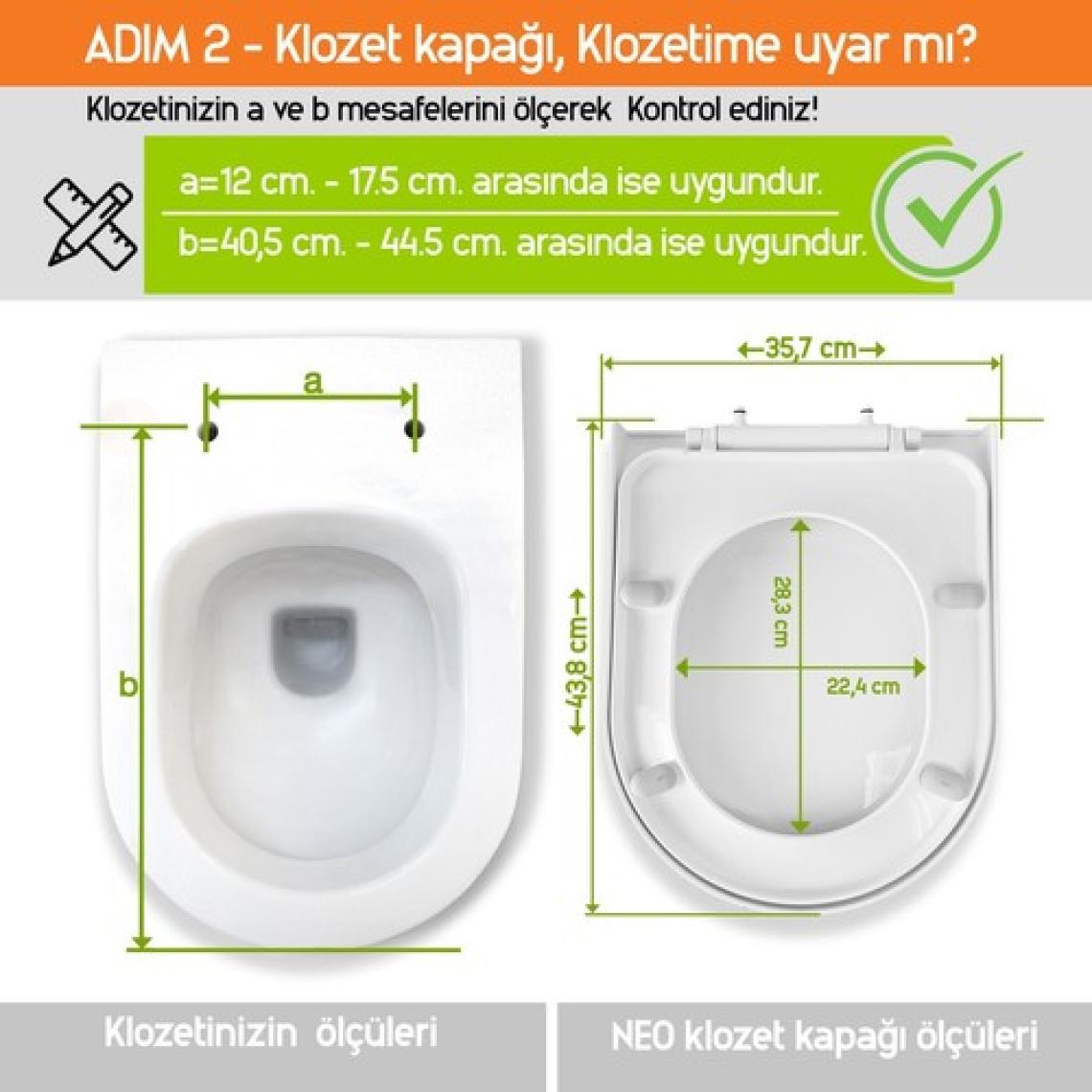 Agara Elitra Zero Klozet Kapağı Yavaş Kapanan Tak-Çıkar Hijyenik