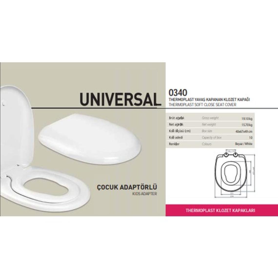 Nkp Universal Çocuk Adaptörlü Yavaş Kapanan Klozet Kapağı