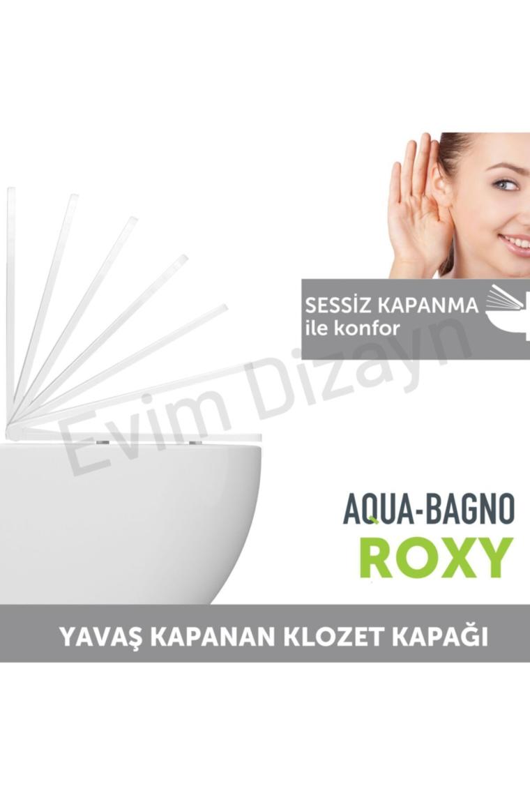 Aqua Bagno Roxy  Yavaş Kapanan Klozet Kapağı - Duroplast