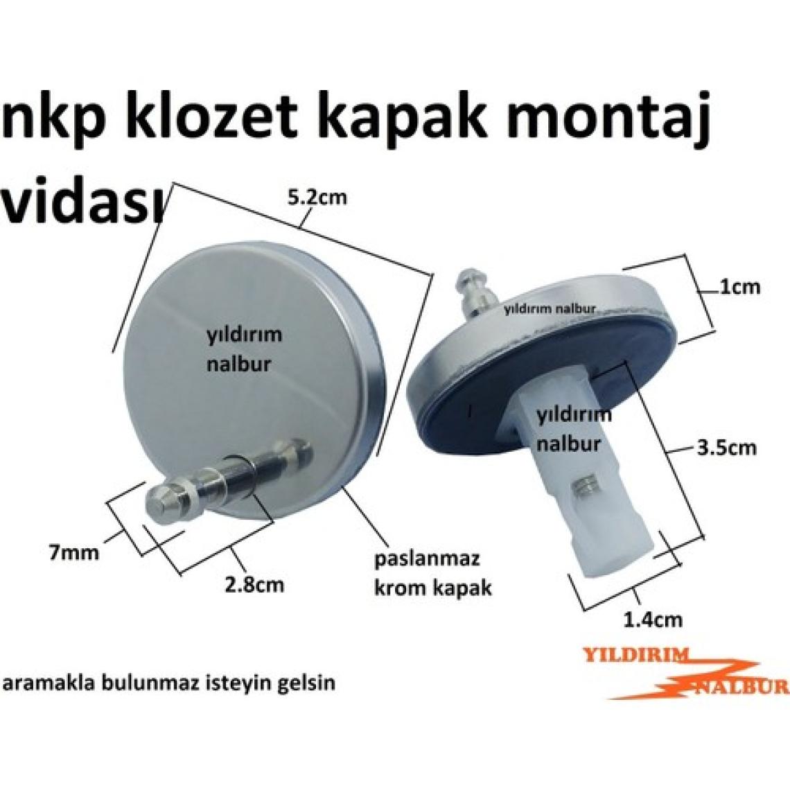 Nkp Paslanmaz Metal Amatisörlü Klozet Kapak Montaj Aparatı Klozet Pimli Aparat