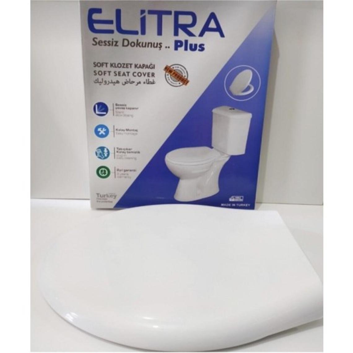 Elitra Plus Amortisörlü Frenli Yavaş Kapanan Klozet Kapağı Amortisörlü Kapak
