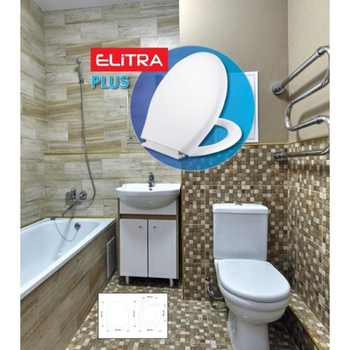 Elitra Plus Amortisörlü Frenli Yavaş Kapanan Klozet Kapağı Amortisörlü Kapak