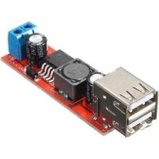 Robo Dünya Çift USB Çıkışlı 9V / 12V / 24V / 36V - 5V Dönüştürücü Dc 3A
