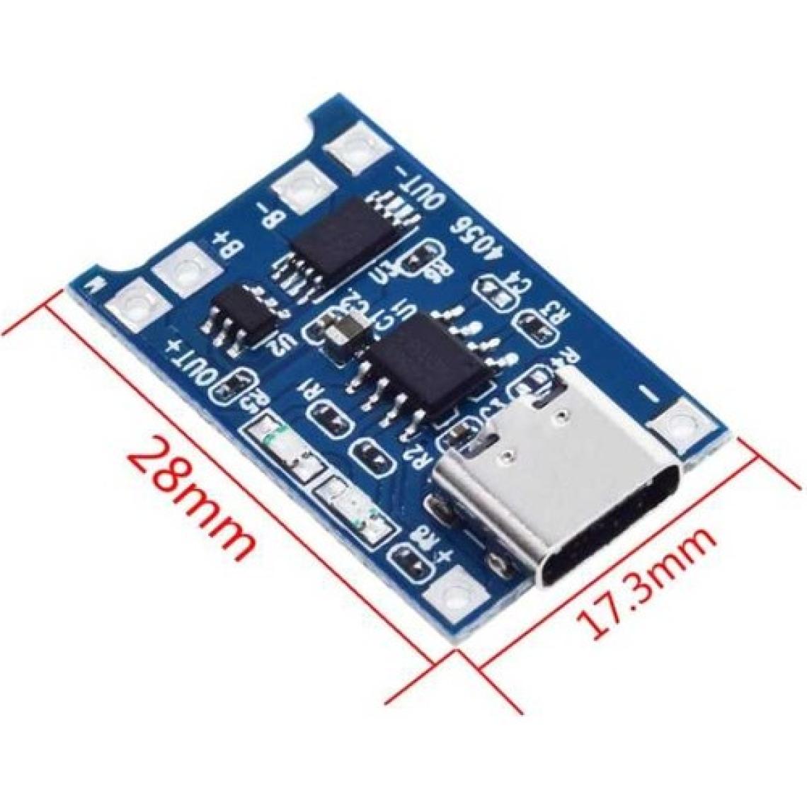 Robo90 TP4056 Lityum Pil Şarj Modülü - 5V/1A - Type C