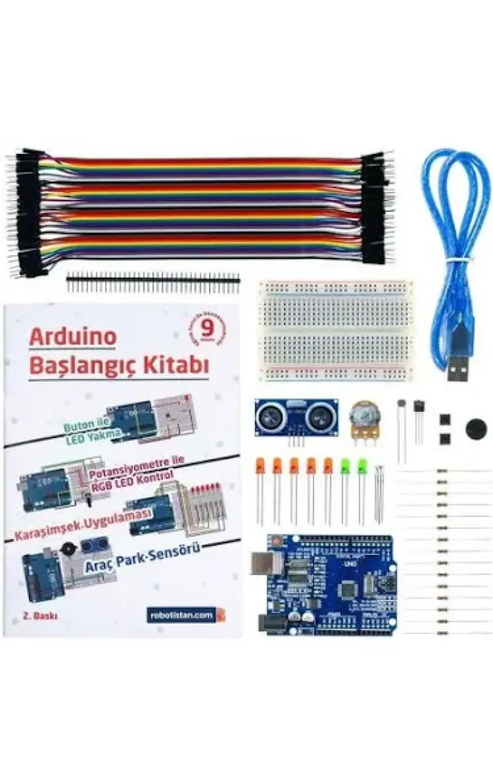 Arduino Uyumlu Uno Başlangıç Seti (Klon) (EKitap ve Videolu)