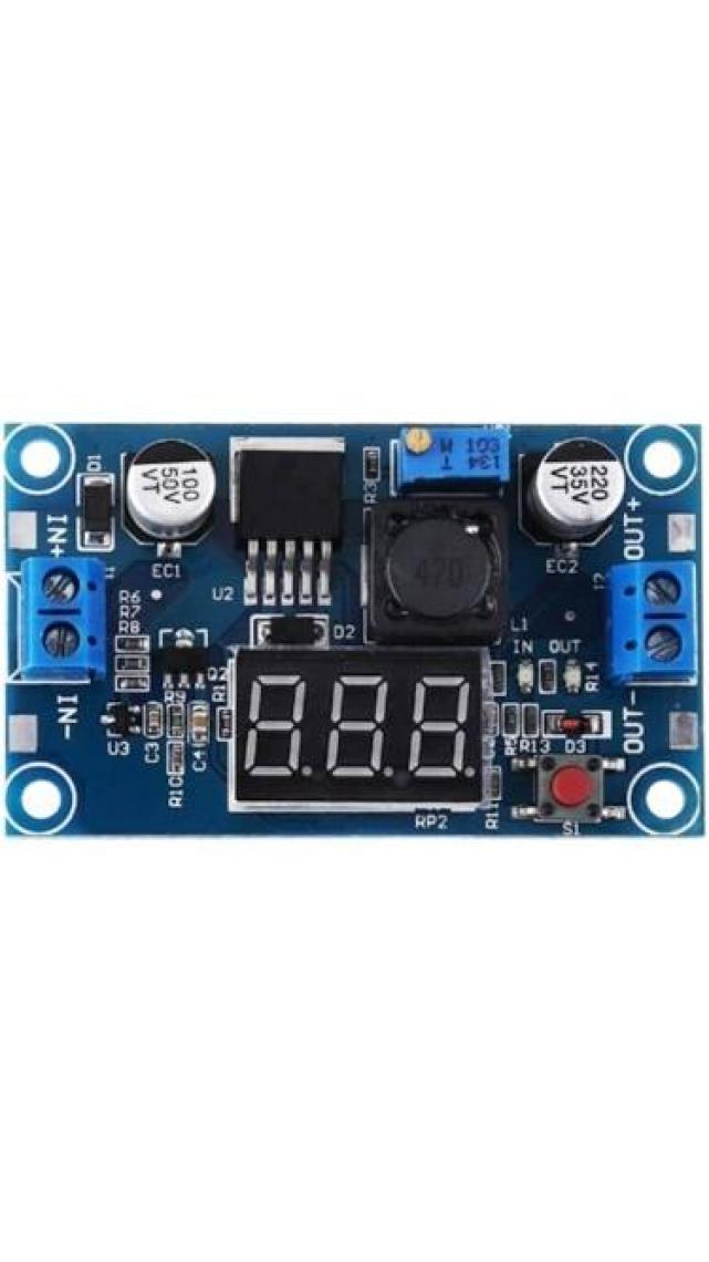 Sanec LM2596 Göstergeli Ayarlanabilir Voltaj Regülatör Kartı