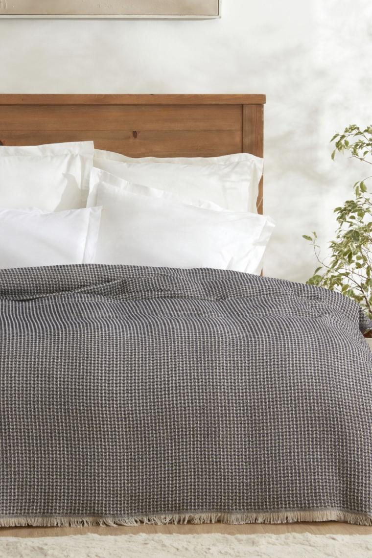 Flow Çift Kişilik Waffle Pike 200x230 cm İndigo